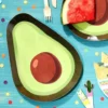 Avocado tallerkener, 8 stk.