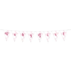 Baby Girl Rosa Skyer Babyshower vimpelrekke, 2m