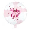 Baby Girl Rosa Skyer Babyshower Folieballong, 45cm