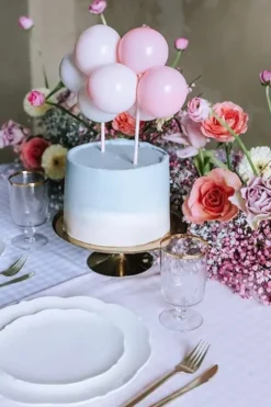 Ballong kaketopp rosa