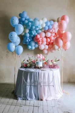 Ballong kaketopp rosa
