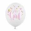 Ballongpakke, It's a Girl m/sky og stjerner, 6 stk