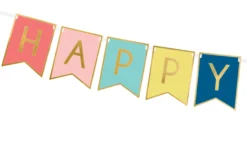 Banner Happy Birthday Multi, 175 x 15 cm