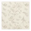 Beige blomster servietter, 12 stk.