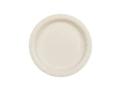 Beige Papptallerkener 18 cm, 6 stk.