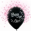 Boy or Girl Ballonger med løs Blå Konfetti, 4 stk