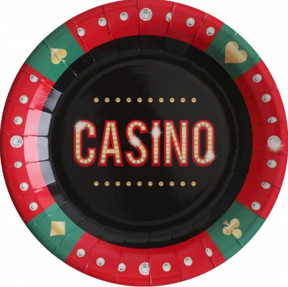 Casino Tallerkener, 10 stk