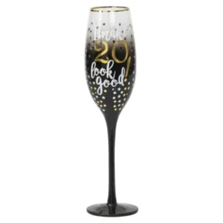 Champagneglass 20, Sort/Gull