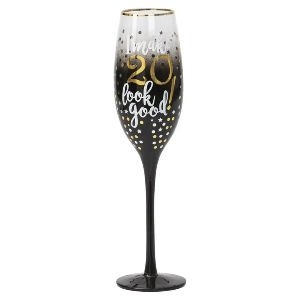 Champagneglass 20, Sort/Gull