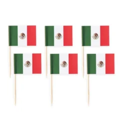 Cocktailflagg Mexico, 50 stk