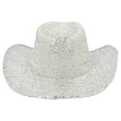 Cowboyhatt Rodeo Party Sølvpaljetter
