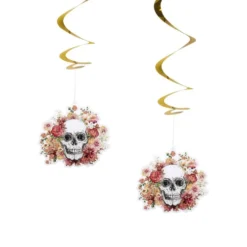 Day of the Dead swirl dekor, 2 stk.