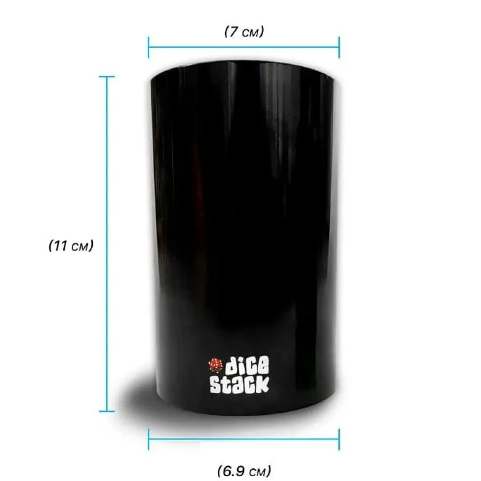 Dice Stack sett for 5 terninger, Rød