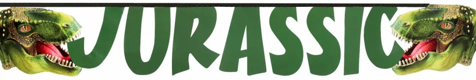 Dinosaur Banner Jurassic, 15cm x 3,8m
