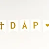 Dåp Banner i Gull