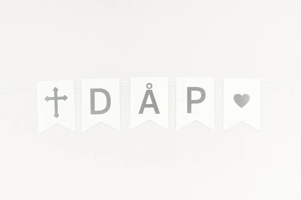 Dåp Banner i Sølv
