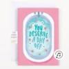 Evighetskort Musikk, med Glitter, You Deserve A Day Off (Mom, Mother, Mummy)