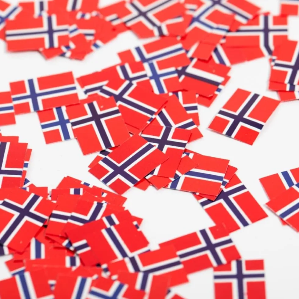 Flaggkonfetti Norge, 150 stk
