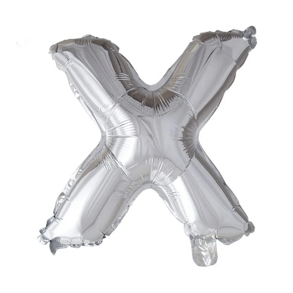 Folieballong Bokstav Sølv 41cm