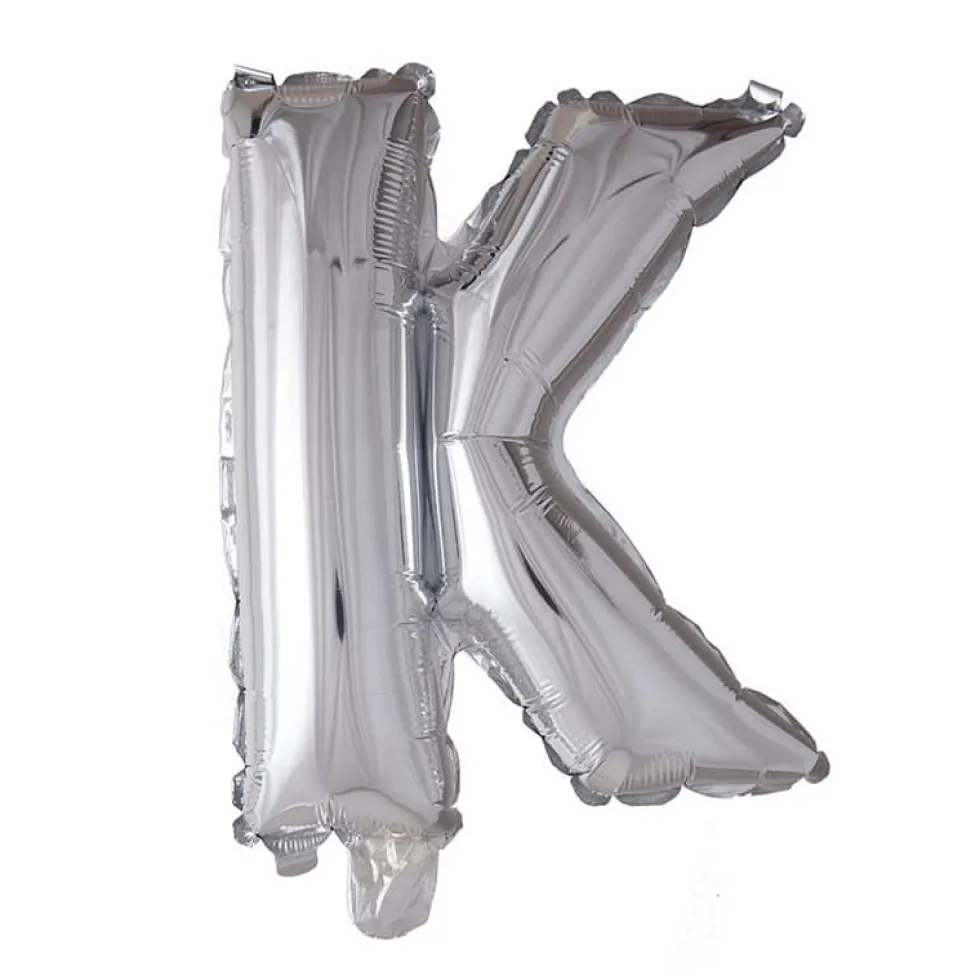 Folieballong Bokstav Sølv 41cm