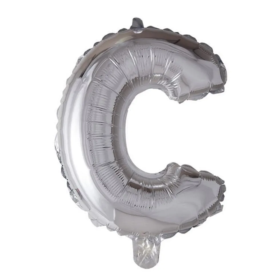 Folieballong Bokstav Sølv 41cm