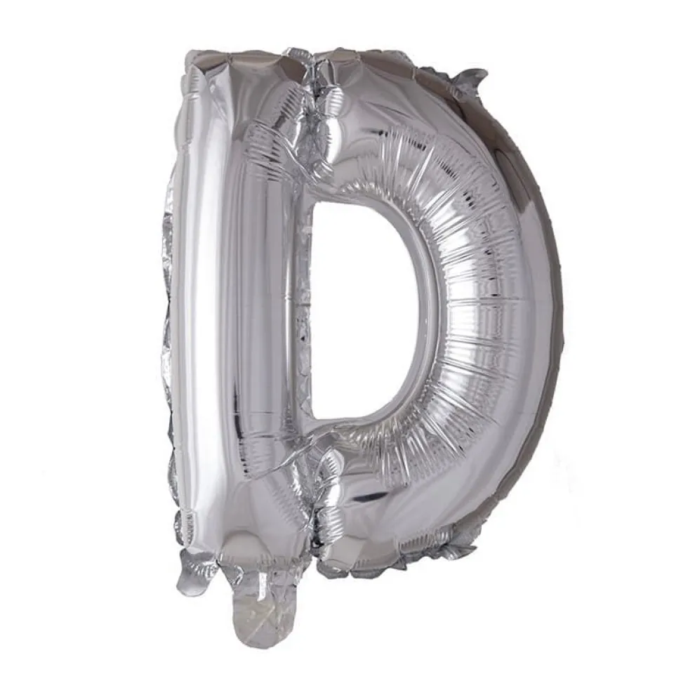 Folieballong Bokstav Sølv 41cm