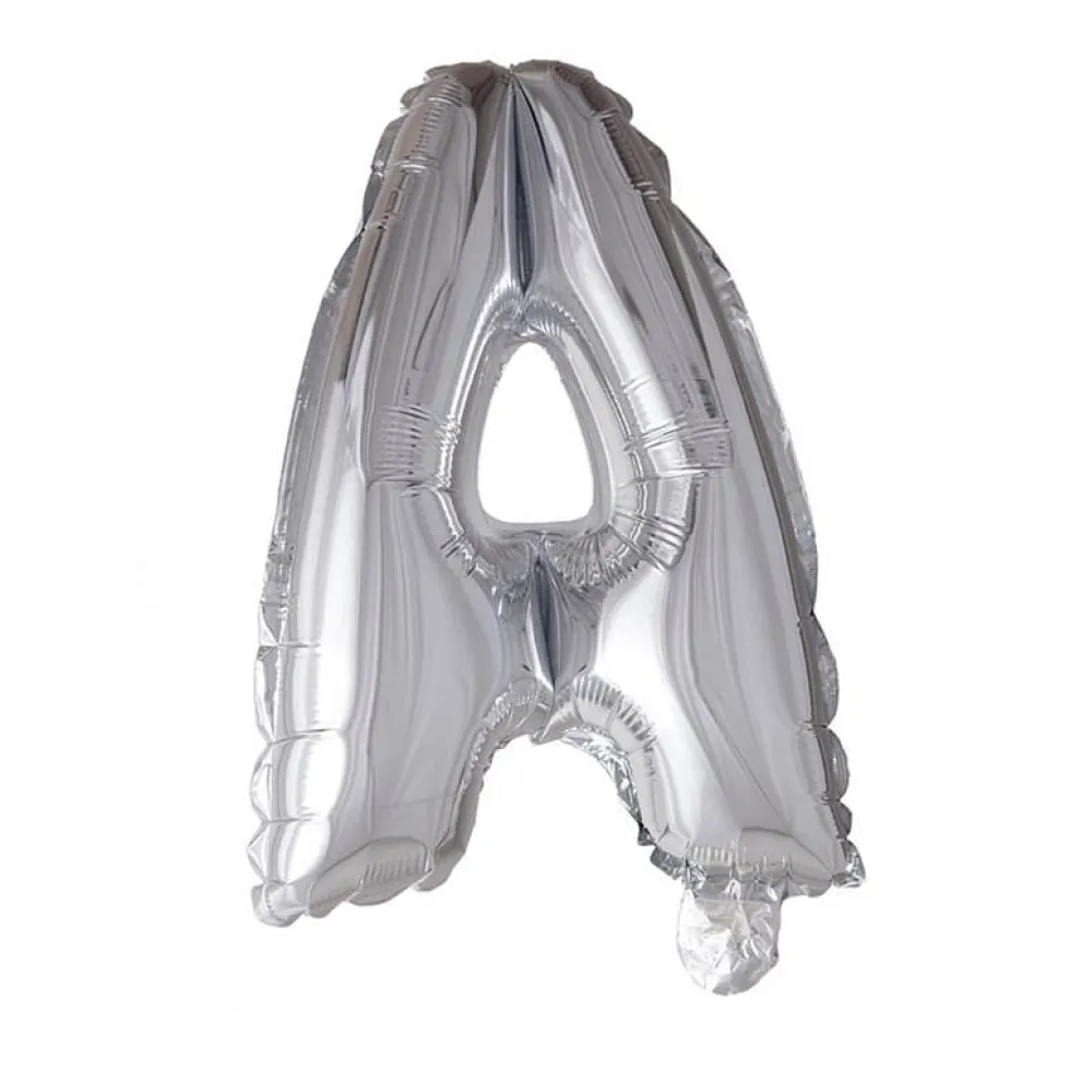 Folieballong Bokstav Sølv 41cm
