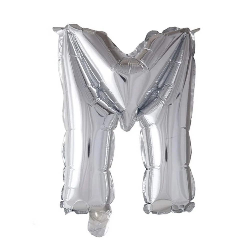Folieballong Bokstav Sølv 41cm