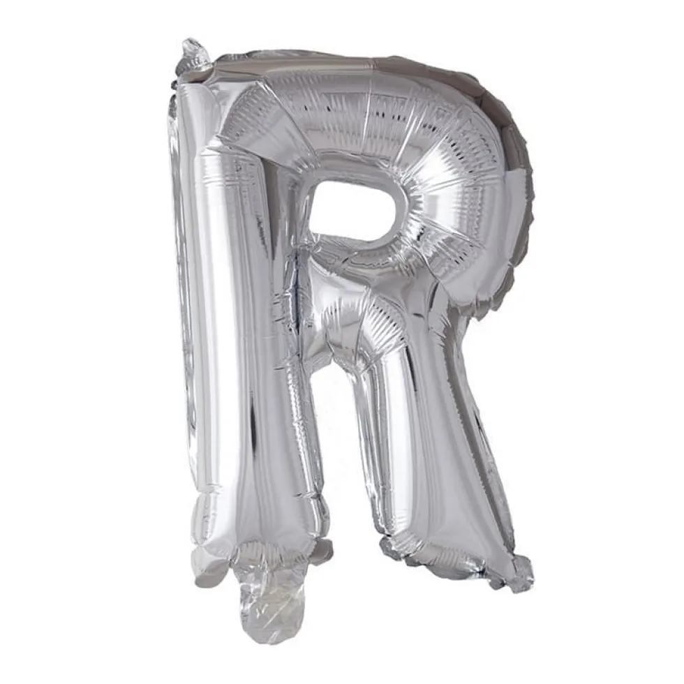 Folieballong Bokstav Sølv 41cm