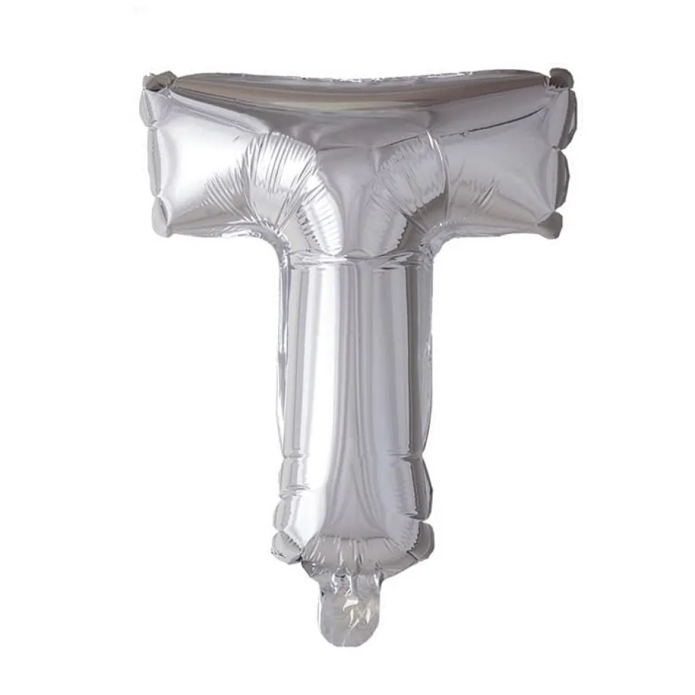Folieballong Bokstav Sølv 41cm