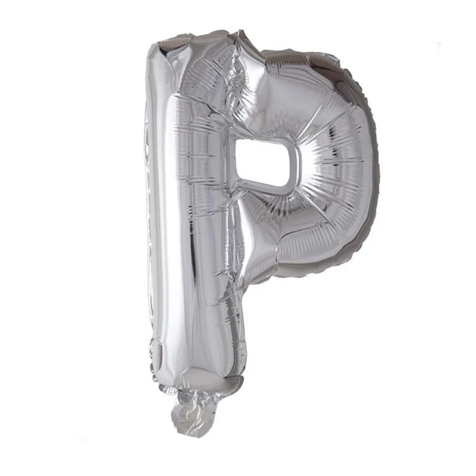 Folieballong Bokstav Sølv 41cm