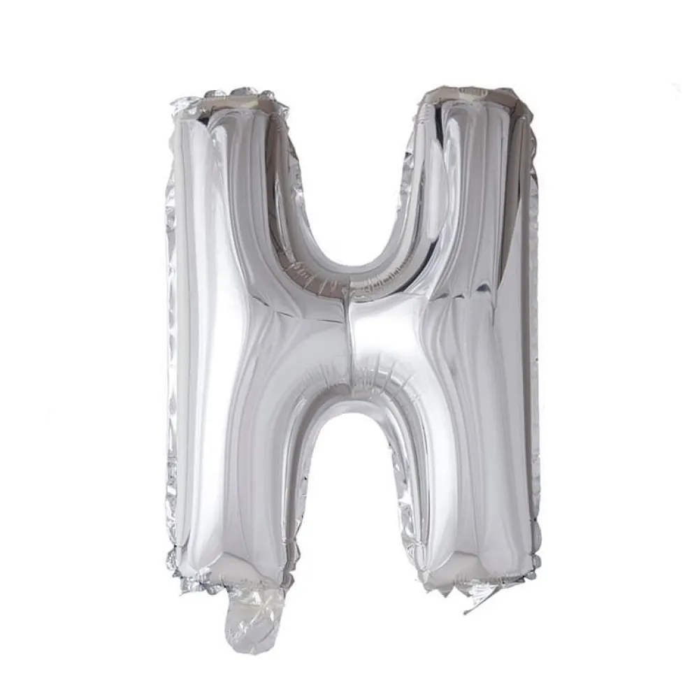 Folieballong Bokstav Sølv 41cm