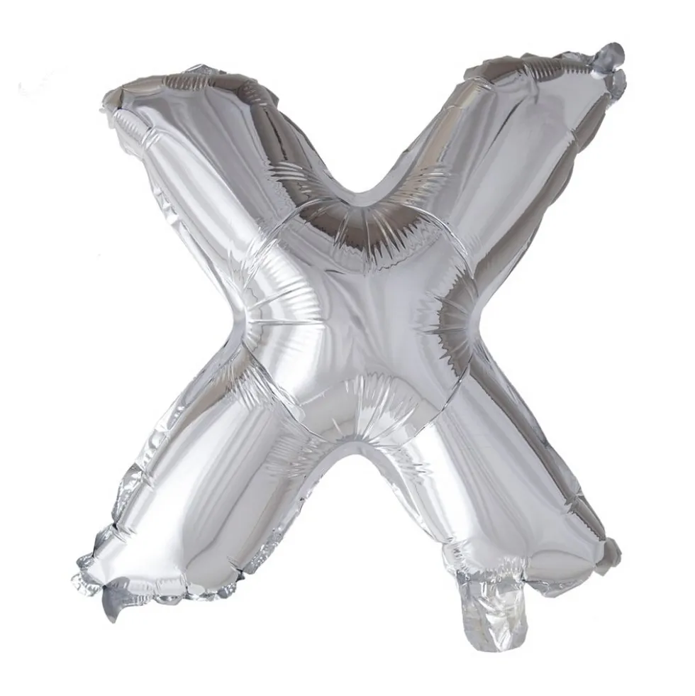 Folieballong bokstav sølv 102cm