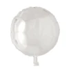 Folieballong Rund Hvit, 46 cm
