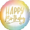 Folieballong Standard Happy Birthday Ombre Gold
