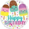 Folieballong Standard Happy Birthday Iskrem