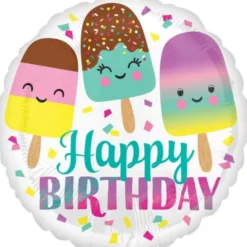 Folieballong Standard Happy Birthday Iskrem
