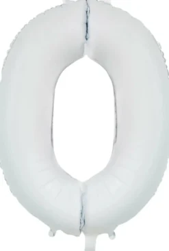 Folieballong Tall Hvit Sateng 86cm