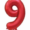 Folieballong tall sateng rød 86 cm