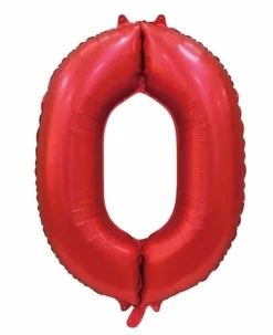 Folieballong tall sateng rød 86 cm