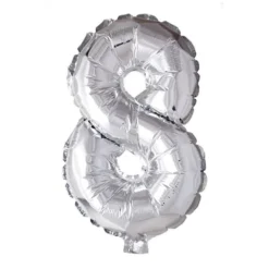 Folieballong Tall Sølv 41cm