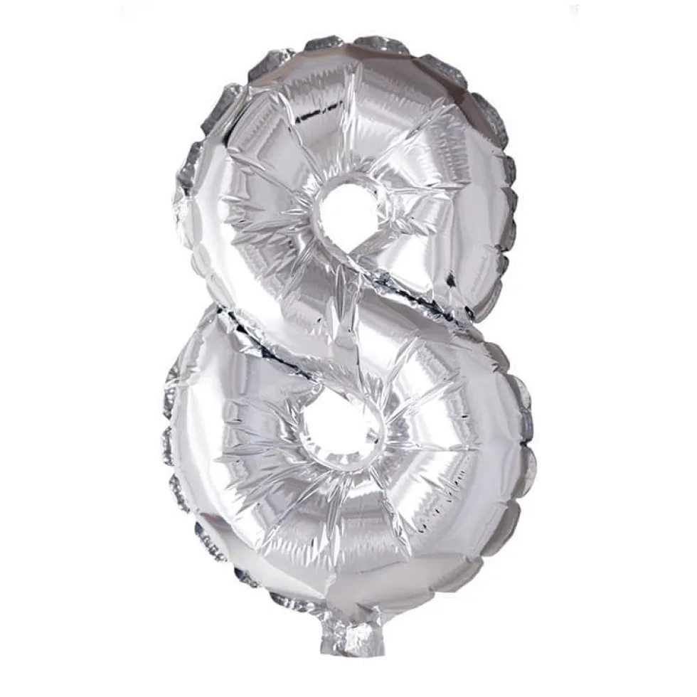 Folieballong Tall Sølv 41cm