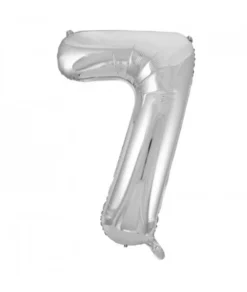 Folieballong tall sølv 86cm