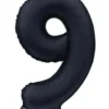 Folieballong Tall Sort Sateng 86cm