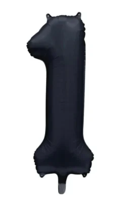 Folieballong Tall Sort Sateng 86cm