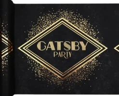 Gatsby bordløper 30cm, 5m svart
