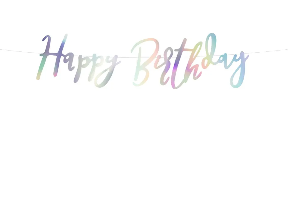 Girlander Happy Birthday, Iridescent