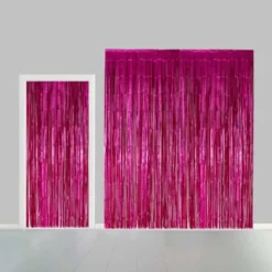 Glittergardin Hot Pink, 100 x 240 cm