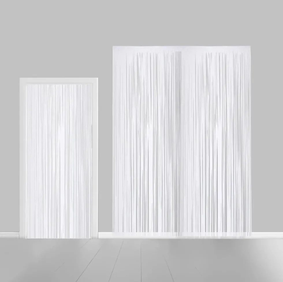 Glittergardin Hvit, 100 x 240 cm