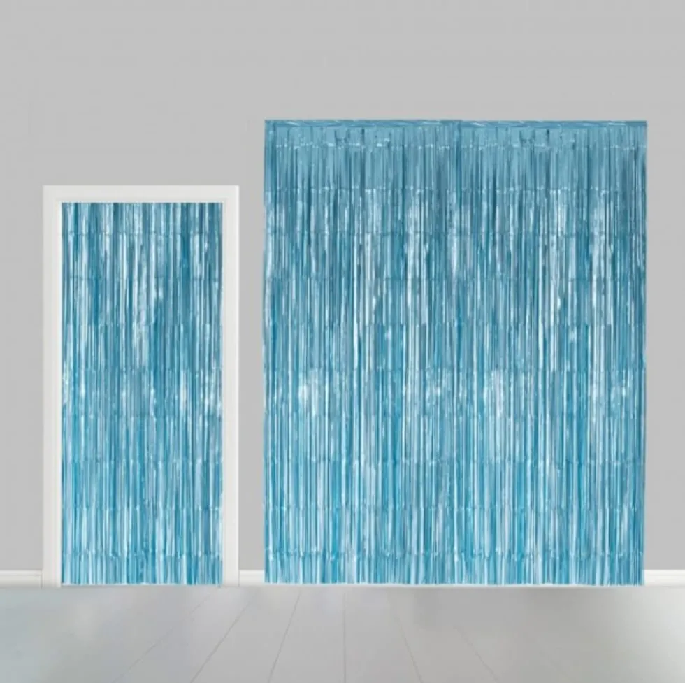 Glittergardin Lysblå, 100 x 240 cm